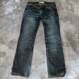 y2k emo distressed jeans with zipper pockets